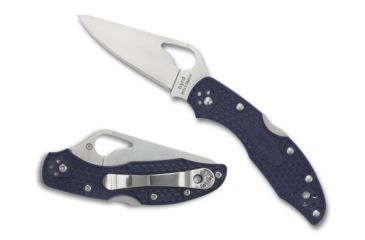 Image of Spyderco Byrd Meadowlark2 Blue Frn Plainedge, BY04PBL2