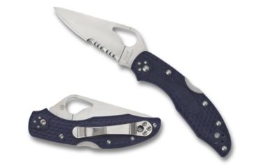 Image of Spyderco Byrd Meadowlark2 Blue Frn Plainedge, BY04PSBL2