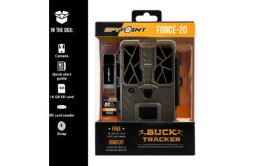 Image of Spypoint Ultra Compact 20 MP 48 LEDs Trail Camera, Brown, FORCE-20