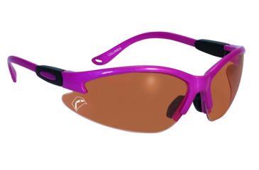 Image of SSP Eyewear Bullchukar Sportsman Hunting Glasses, Hot Pink Frame, Belgium Bronze Anti-Fog Lens 011711950669