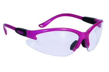 Image of SSP Eyewear Bullchukar Sportsman Hunting Glasses, Hot Pink Frame, Crystal Clear Anti-Fog Lens 011711950676