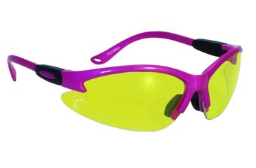 Image of SSP Eyewear Bullchukar Sportsman Hunting Glasses, Hot Pink Frame, European Yellow Anti-Fog Lens 011711950683