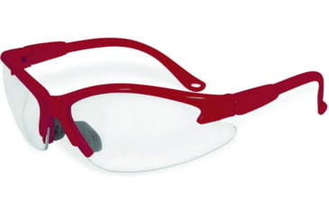 Image of SSP Eyewear Columbia Color Frame Safety Glasses, Red Frame, Crystal Clear Anti-Fog Lens, COLUMBIA RED CL A/F