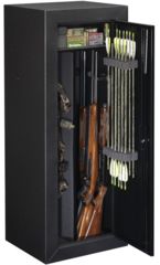 Image of Stack-On Buck Commander Gun/Bow Cabinet Safe,21.50x18.75x57.63in,Silver/Black Hammertone AGC-408