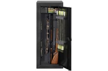Image of Stack-On Buck Commander Gun/Bow Cabinet Safe,21.50x18.75x57.63in,Silver/Black Hammertone AGC-408