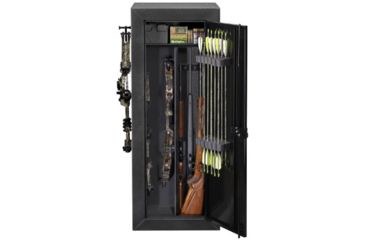 Image of Stack-On Buck Commander Gun/Bow Cabinet Safe,21.50x18.75x57.63in,Silver/Black Hammertone AGC-408