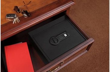 Image of Stack-On Drawer Safe w/Biometric Lock,Matte Black PS-15-05-B