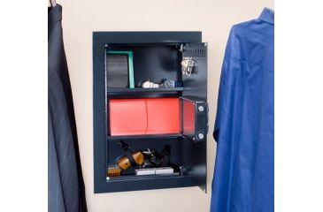Image of Stack-On In Wall Safe w/Electronic Lock,15.31x3.94x22.17in,Matte Black PWS-15522
