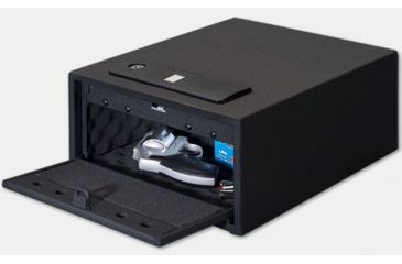 Image of Stack-On Quick Access Personal Safe w/Biometric Lock,10x12.15x5.35in,Matte Black QAS-1545-B