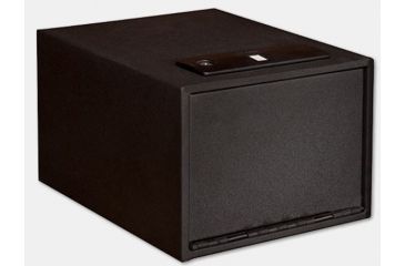 Image of Stack-On Quick Access Safe w/Biometric Lock and Shelf,10x12.15x8.0in,Matte Black QAS-1512-B
