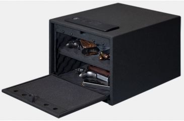 Image of Stack-On Quick Access Safe w/Electronic Lock and Shelf,10x12.15x8.0in,Matte Black QAS-1512