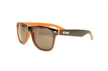 Image of Stage Rebel Sunglasses Black Frame Orange Accent, Smoke Lens STG8001BO