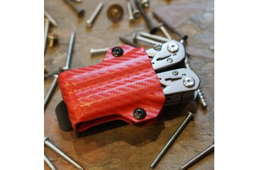 Image of StatGear Kydex Sheath for Gerber Suspension, Carbon Fiber Red, GSUSP-CF-RED