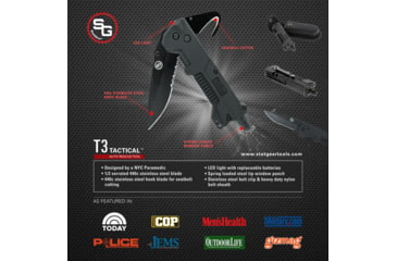 Image of StatGear T3 Tactical Auto Rescue Tool, Black, 48339