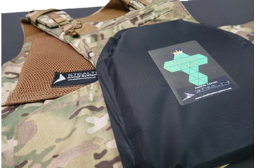 Image of Stealth Armor Systems Hexar B4C Level 3 Stand Alone Flex Plate, Black, 6 x 8, HXT2P-B4C-FP-6x8