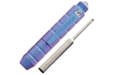 Image of Stedemon EDC Tactical Pen Blue, Edc Tactical Pen, 2.88in Overall, Blasted Finish, Twist Off Cap, Comes With One Additional Standard Black Ink Refill, Titanium Construction, Blue, blue, P01BLU