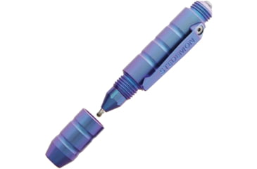 Image of Stedemon EDC Tactical Pen Blue, Edc Tactical Pen, 2.88in Overall, Blasted Finish, Twist Off Cap, Comes With One Additional Standard Black Ink Refill, Titanium Construction, Blue, blue, P01BLU
