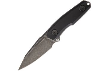 Image of Stedemon UncleOne Fixed Blade Black Fixed Blade Knife, 4.25in, Standard Edge, Black Stonewash, Black, G10 Handle STEUB012