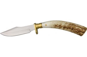 Image of Steel Stag Small Hunter Fixed Knife, SS Blade, One piece round design stag handle SS7017