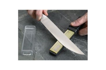 Image of Steelex 1 in. x 3-1/8 in. Diamond Sharpener, Coarse and Fine Grits, Protective See-Thru Cover I D3733