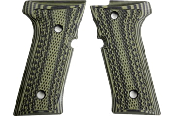 Image of Stoner CNC Beretta Vertec and M9A3 Full Checker G10 Grips Fits Vertec and M9A3 Series, OD Green Black, STO-BR-VTEC-FC-ODG