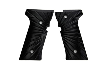 Image of Stoner CNC Beretta 92 Starburst G10 Gun Grips Fits 92FS/96 M9 Series Pistol, Black, STO-BR-B92-ST-BLK