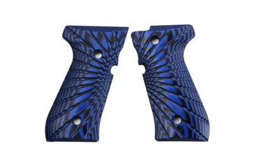 Image of Stoner CNC Beretta 92 Starburst G10 Gun Grips Fits 92FS/96 M9 Series Pistol, Blue Black, STO-BR-B92-ST-BLB