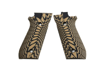 Image of Stoner CNC Beretta 92 Starburst G10 Gun Grips Fits 92FS/96 M9 Series Pistol, Brown Black, STO-BR-B92-ST-BNB