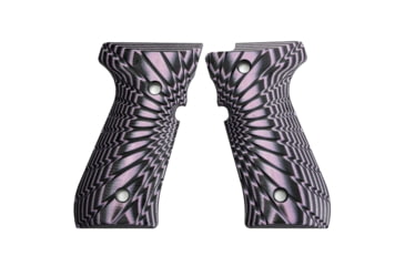 Image of Stoner CNC Beretta 92 Starburst G10 Gun Grips Fits 92FS/96 M9 Series Pistol, Lavender Black, STO-BR-B92-ST-LRB