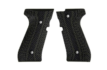 Image of Stoner CNC Beretta 92 Super Aggressive G10 Gun Grips Fits 92FS/96 M9 Series Pistol, OD Green Black, STO-BR-B92-SA-ODG