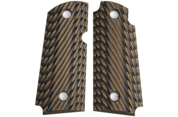 Image of Stoner CNC Kimber Micro Carry .380 ACP Cross Hatch G10 Gun Grips, Earth Camo, Ambi, STO-KM .380-CH-AM-ETH