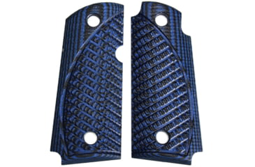 Image of Stoner CNC Kimber Micro 9 9mm Spartan G10 Gun Grips, Blue Black, Ambi, STO-KMC9-SP-AM-BLB