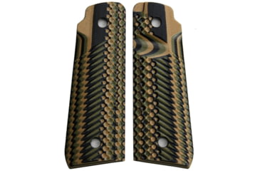 Image of Stoner CNC Ruger Mark IV 22/45 Lite G10 Gun Grips Slash and Burn Design Fits Ruger 22 45 Lite Generation 4 Rimfire, Mil Spec Camo, STO-IV2245-SB-MIL