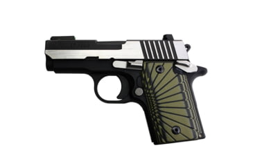 Image of Stoner CNC SIG P238 Starburst G10 Gun Grips Fits Sig Sauer .380 Auto Pistol, OD Green Black, Non Ambi, STO-P238-ST-NO-ODG