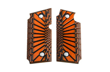 Image of Stoner CNC SIG P238 Starburst G10 Gun Grips Fits Sig Sauer .380 Auto Pistol, Orange/Black, Ambi, STO-P238-ST-AM-ORG