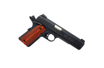 Image of Stoner CNC Starburst G10 Gun Grips fit 1911 Compact and Springfield EMP, Orange Black, 1911 Compact-Standard, STO-1911C-ST-STD-ORG