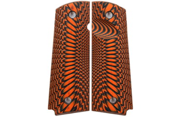 Image of Stoner CNC Starburst G10 Gun Grips fit 1911 Compact and Springfield EMP, Orange Black, 1911 Compact-Standard, STO-1911C-ST-STD-ORG