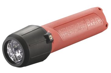 Image of Streamlight 3Aa Propolymer Haz-Lo 7 Led Flashlight, Atex Rated, 57 Lumen White Led, 3 X Aa Battery, Blister Pack, Orange, 68772