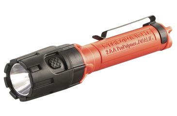Image of Streamlight Dualie 2Aa Flashlight, Atex Rated, 175 Lumen Spot/Flood Led, 2 X Aa Battery, Orange, 67754