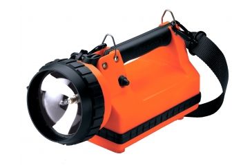 Image of Streamlight LiteBox Power Failure AC/DC Rechargable Light System, 8-watt Flood Bulb, 120 Volt AC, 12 Volt DC Chargers and Mounting Rack, Orange, 45127