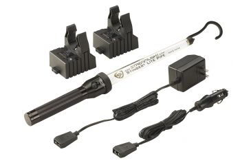 Image of Streamlight Stinger Lite Pipe Flashlight / Work Light, 120V AC/DC, 2 Holders, NiCd, 75684