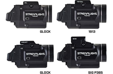 Image of Streamlight TLR-8 Sub For Glock 43X/48 MOS LED Weapon Light w/ Red Laser, CR123A Lithium, White, 500 Lumens, Black, 69411