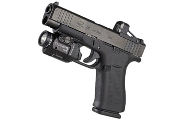 Image of Streamlight TLR-8 Sub For Glock 43X/48 MOS LED Weapon Light w/ Red Laser, CR123A Lithium, White, 500 Lumens, Black, 69411