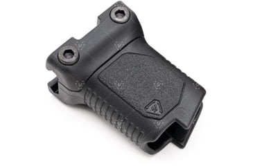 Image of Strike Industries Angled Vertical Short Grip with Cable Management for 1913 Picatinny Rail, Black, SI-AR-CMAG-RAIL-S-BK