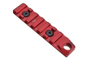 Image of Strike Industries Link Rail Section 7 Slots-QD Featured Can Fit Most Keymod and M-Lok Version Mounting Surfaces, Red SI-Link-RS-7-QD-RED