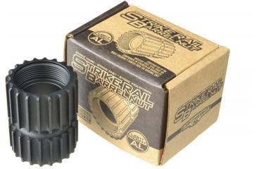 Image of Strike Industries Strike Rail Lightweight Barrel Nut, 7250 Aluminum, Black, SI-StrikeRail-7250NUT