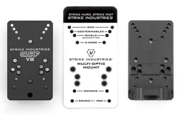 Image of Strike Industries Version 2 Scorpion Universal Reflex Mount, Glock, Black, One Size, SI-G-SURF-V2