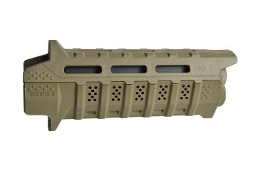 Image of Strike Industries Carbine Length Handguard with Heat Shield, FDE/Black, SI--HG-CFDE-BK