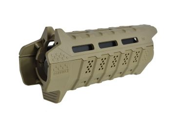 Image of Strike Industries Carbine Length M-LOK Handguard, Black/FDE, One Size, SI-STRIKE-HG-CFDE-BK, FDE / Black, One Size, SI-STRIKE-HG-CFDE-BK