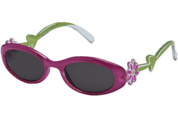 Image of Sunbelt Kidz Blossom Sunglasses, Pink/Green Frame, Smoke Lens